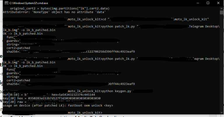 Motorola LK Pather for unlock BL, reset frp and custom operation